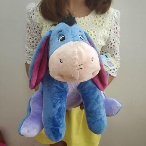 Sitting height 35cm 13.8'' Original Eeyore Donkey Stuffed Animal Plush Toy Blue Donkey Soft Doll for Children Birthday