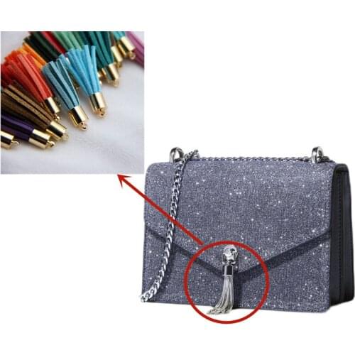 5Pcs Leather Tassel For Keychain Cellphone Straps Jewelry Fiber Fringe Suede DIY Apparel Sewing Pendant Charms Summer Accessorie