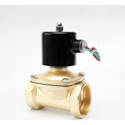 DN50 Brass Electric Solenoid Valve DC12V DC24V AC220V 110V Normally Closed/Open Solenoid Valve For Water Oil Air