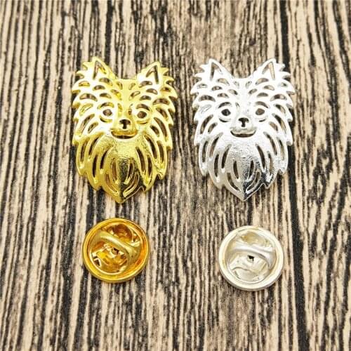 LPHZQH Hot Wholesale Long Hair Chihuahu Broches And Pins Collar Pin Jewelery Clothing Accessories Mens Gift