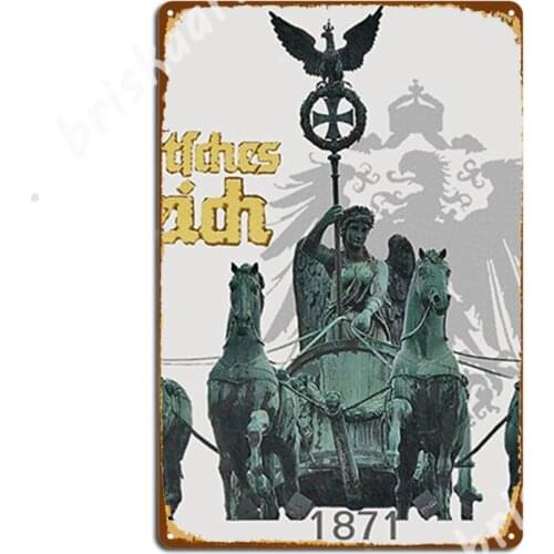Brandenburg Gate Quadriga With German Eagle Metal Signs Living Room Wall Decor Cinema Garage Classic Tin sign Posters