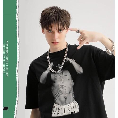 2021 Spring&summer New Retro Fashion Brand High Street European&American Hip-hop Short-sleeved Mens T-shirt Graphic T Shirts