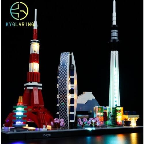 Kyglaring Led Lighting Set DIY Toys for Architecture 21051 Tokyo Skyline Blocks Building
