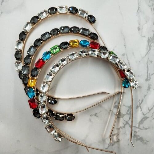 New Fashion 4 Colors Bridal Crystal Tiaras and Crowns For Women Girls Headband Party Wedding Hair Accessiories Hair Jewelry