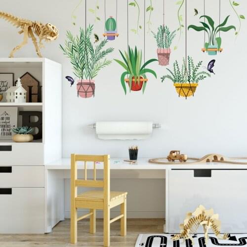 New plant creative wall stickers Living room background wall decorative wall stickers