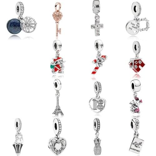 NEW 2019 100% 925 Sterling Silver Christmas Dazzling Wishes Sorcerer Pendant Charm Fit DIY Original Women Bracelet Jewelry