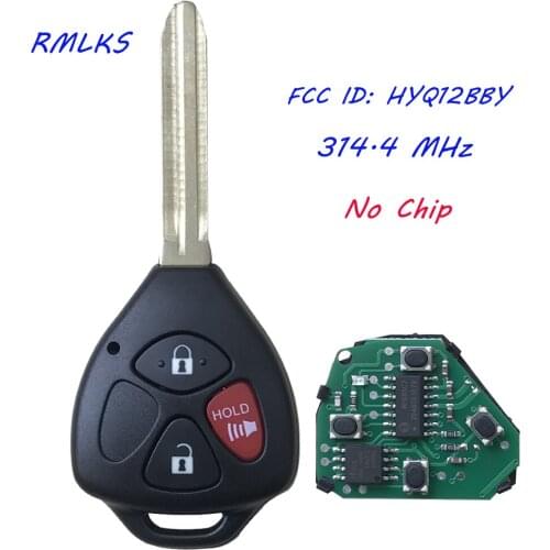 New Replacement Keyless Entry Remote Key Fob 3/4 Button COMBO For Toyota Remote Head Key For Corolla HYQ12BBY 4D67 Chip/G Chip