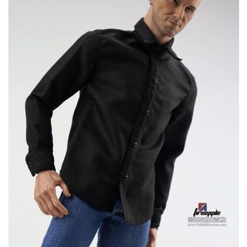1/6 Scale Solid Color White Black Color Shirt Model for 12''Male Female Figures
