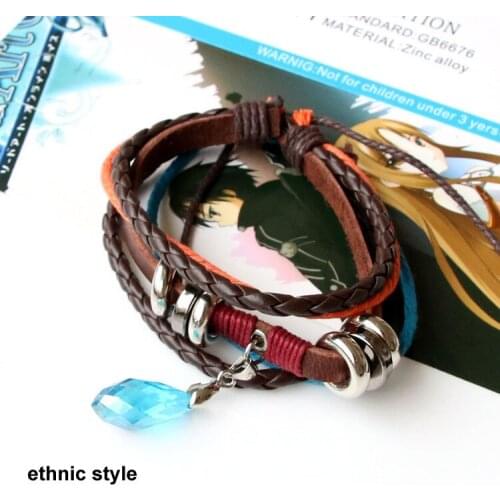 Wholesale Blue Rhinestone Pendant Bracelet Sword Art Online Asuna Fashion Jewelry Adjustable Bracelet