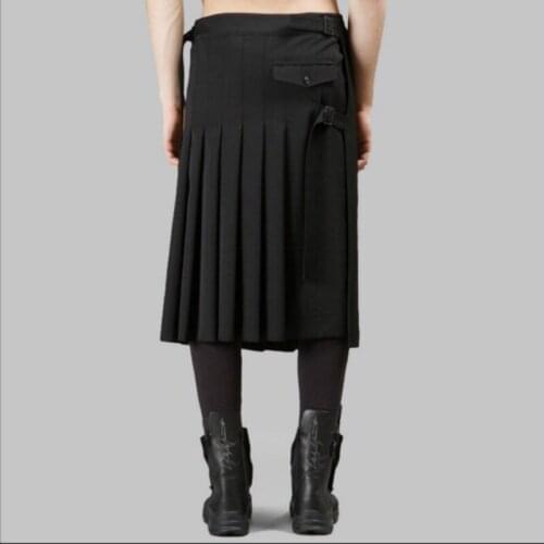 27-44 Original Designer Pleated Cropped Skirt Men Brand Without Gender Calf-length Pants Hairstylist Fashion Plus Size Culottes