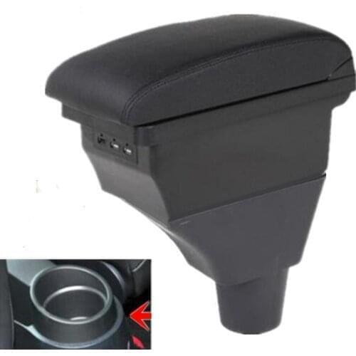 For Ibiza 6j armrest box central Store content Storage box Seat armrest box USB interface