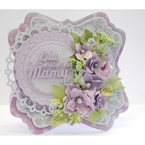 Dla Kechanej Mamy Polish Phrase Cutting Die DIY Paper Card Album Making Handmade Decoration Embossing Stencil Scrapbooking