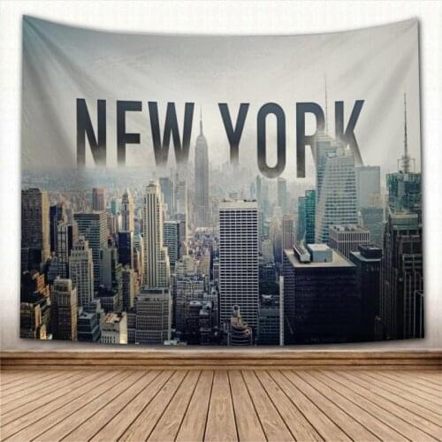 Custom New York City Tapestry Colorful Psychedelic Decorative Carpet Wall Fabric For Living Room Bedroom Tapestries Accessories