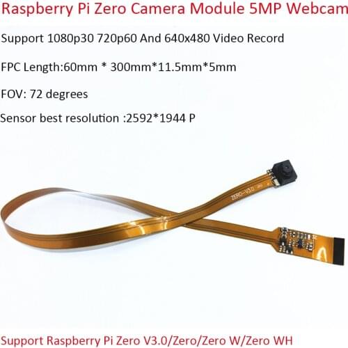 Raspberry Pi Zero Camera Module 5MP Webcam Support 1080p30 720p60 And 640x480 Video Record Support Raspberry Pi Zero V3.0
