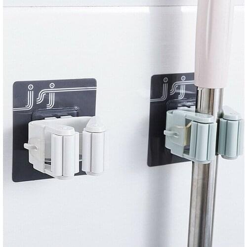 Self Adhesive Mop Hook Broom Clip Wall Mounted Holder Kitchen Balcony Rack Bathroom wall hanging broom card holder hanger mop cl