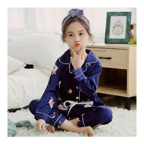 Long Sleeve Pants Home Set Autumn Children Pajamas Set Baby Boys Girls Pajamas Cartoon Full Sleeve 2 Pack Suit Pajamas