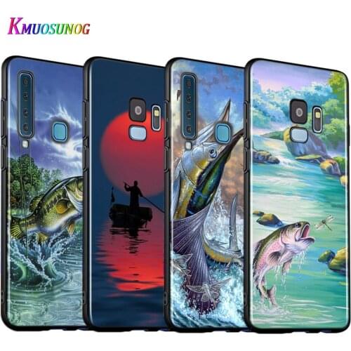 Bass Fishing Lake Sunset Silicone Cover For Samsung Galaxy A9 A8 A7 A6 A6S A8S Plus A5 A3 Star 2018 2017 2016 Phone Case