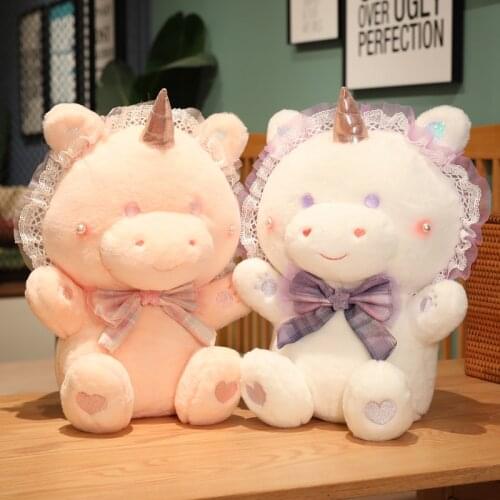 23/30/40cm Cute Unicorn Plush Toys Kawaii Unicorn Dolls Soft Stuffed Plush Animal Pillow for Wedding Birthday Gifts