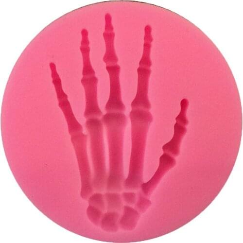 Skeleton Hand Halloween Liquid Silicone Sugar Cake Mold M155