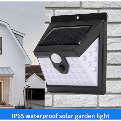 Solar LED Light 40Led Human Body Induction Lamp Outdoor Lighting Waterproof Garden Decoration Wall Lamp Street Light for Patio