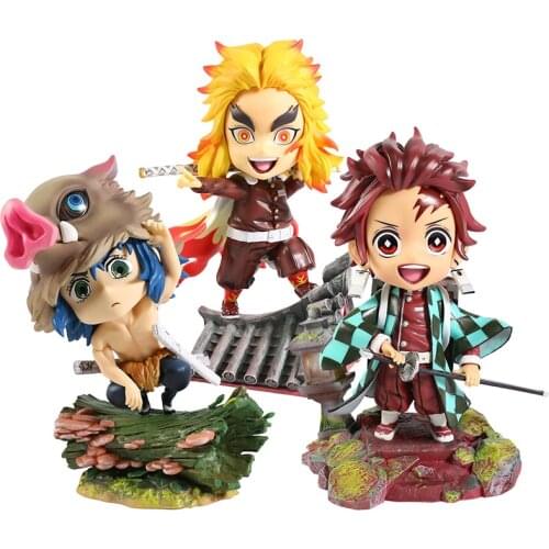 Demon Slayer Hashibira Inosuke / Kamado Tanjirou / Rengoku Kyoujurou SH Statue PVC Figure Model Doll Anime Collectible Gifts