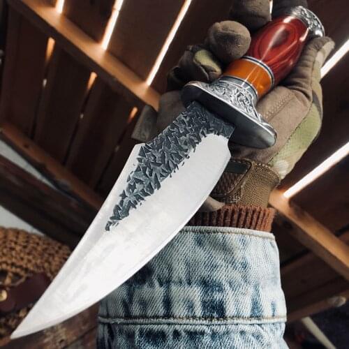 Tactical Knife Army Fixed Blade Wilderness HUNTING KNIVES Wood Handle Military Combat Self Defense Knifes Survival Rescue Tool
