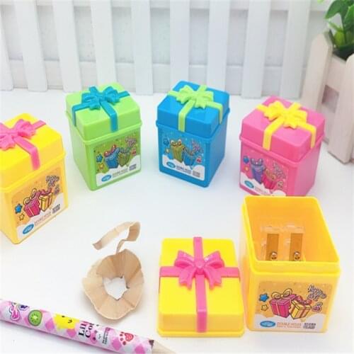 1pcs Pencil Sharpener For Kids Kawaii Stationery Double-Hole Cutter Creative Gift Child Toys Home Office School Supplies
