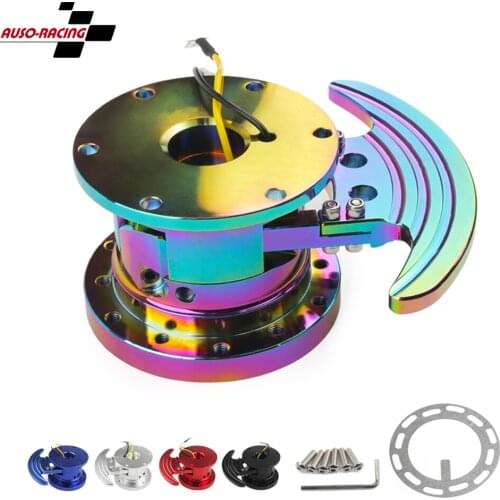 Universal Colorful Racing Steering Wheel Quick Release Hub Kit Adapter Body Removable Snap Off Boss Kit