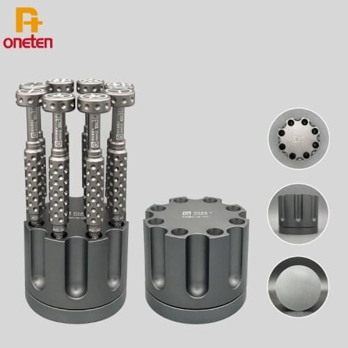 Amaoe M68 Revolver Rotating Shelf For Screw Driver Tweezers Sorting Container Box Knife Rack Maintenance Tools