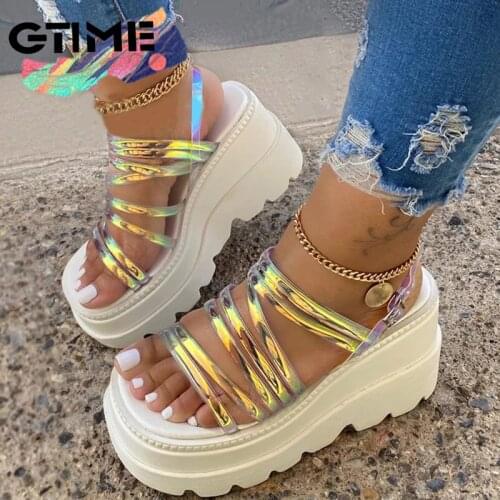 Big Size 35-43 INS Fashion Women Platform Sandals Open Toe Buckle Strappy Brand Sandals Women Summer Shoes Woman#SJPAE-261