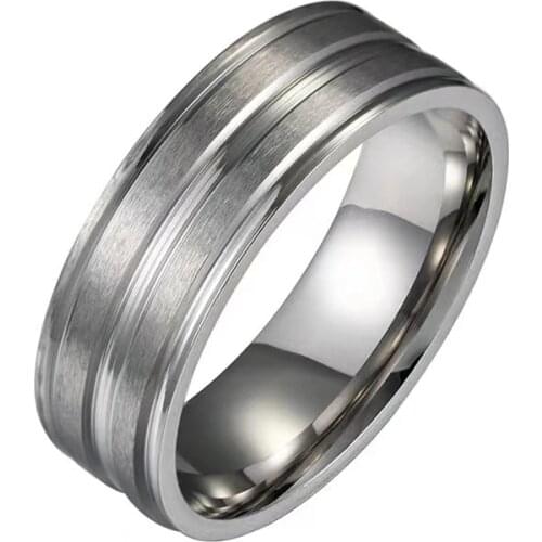 5 colors Attack on Titan Black sliver Stainless Steel Ring Double Groove Gold Men Rings for Women Jewelry Accessories