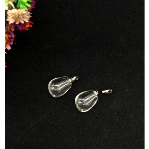 5pcs/lot Small feet SCREW CAP Glass Crystal perfume essential oil bottle name on rice necklace jewelry trinket pendant equipped