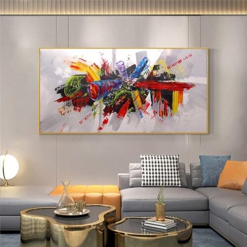 Abstract Colorful Canvas Painting Painted Oil Paintings on Canvas Large Size Modern Wall Art for Hoouse Decoration Canvas Art