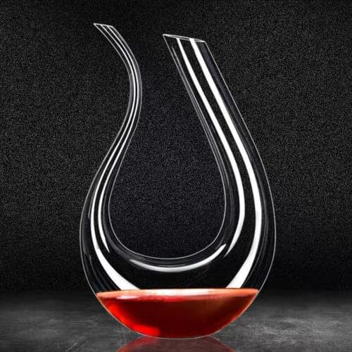 Crystal High Grade 1500ml U-shaped Wine Decanter Gift Box Harp Swan Decanter Creative Wine Separator
