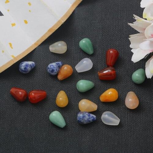1pc 10x14mm Multicolor Natural Water Drop Shape Beading Crystal Loose Beads For Jewelry Making DIY Bracelet Accessories