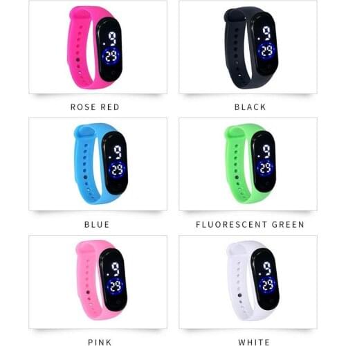 M4 Touch Movement Leisure Diving Swimming Sport Watch Fitness Smart LED Bracelet with Month Day Time Display Waterproof Watch