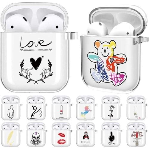 Silicone Cover Case for Apple Airpods 1/2 Bluetooth Earphone Case for A1523, A1722, A2032, A2031 Earphone Accessories Skin