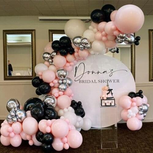 113Pcs Black Pink Balloon Garland Arch Event Party Balons Wedding Birthday Party Decoration Balloons Kids Adult 1St Baby Shower