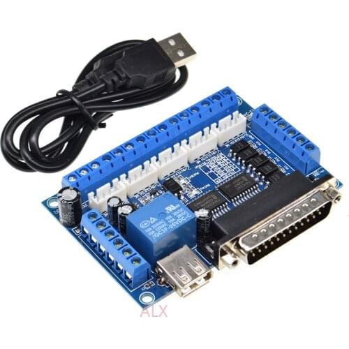 MACH3 Engraving machine 5 Axis stepper motor driver controller CNC Breakout Board With Optical Couple