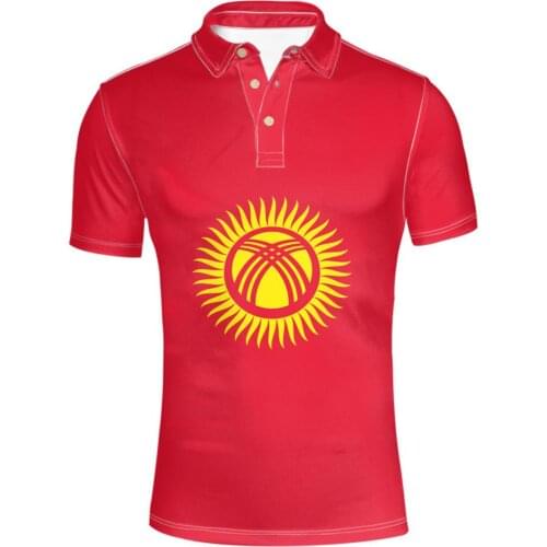 KYRGYZSTAN shirt diy free custom made name number Polo shirt nation flag kg kyrgyz country respirant print photo logo clothes