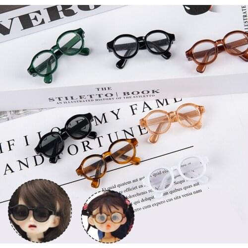 4.5cm Mini Cute Glasses for 1/6 1/8 1/12 Dolls Toy Doll Accessories Children Girls Gift