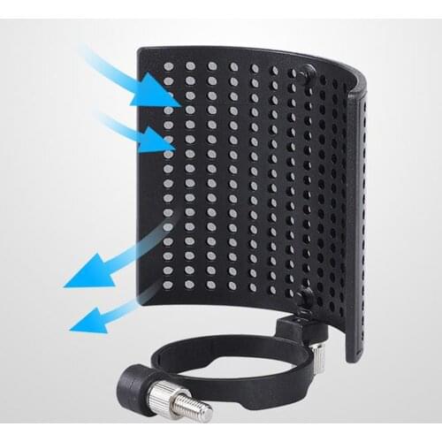 Upgraded Triple Layers Microphone Filter Mic Shock Mount Set for Studio Condenser Microphones Anti-Vibration