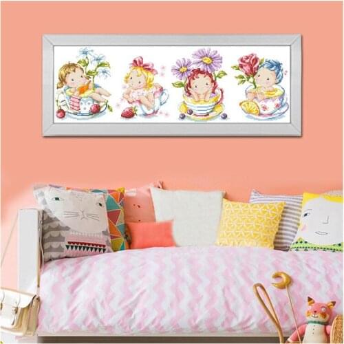 G93 Stich Cross Stitch Kits Craft Packages Cotton Fabric Floss Counted New Designs Needlework Embroidery Cross-Stitching