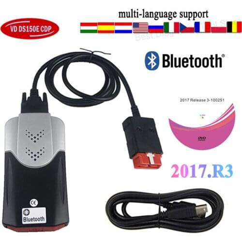 NEW 2017.R3 Keygen adapter with bluetooth new vci vd pro for delphis obd2 SCANNER Interface Tool car truck