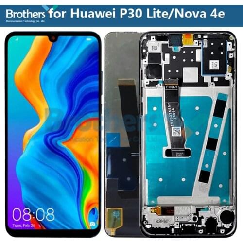 Original AAA for Huawei P30 Lite P30Lite LCD Screen LCD Display MAR-LX1 LX2 L01A L21A for Huawei Nova 4e LCD Assembly with Frame