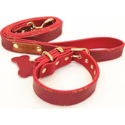 Collar Leash Set for Small Dogs Leather Necklace for Chihuahua French Bulldog Puppy Dropshipping LC0193