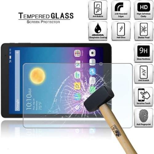 Tablet Tempered Glass Screen Protector Cover for Alcatel OneTouch POP 10 9.6" Tablet Full Coverage Anti-Scratch Screen