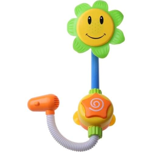 Sunflower Shower Water Squirt Fun Interactive Bathtub Toys for Toddlers Children R9JD