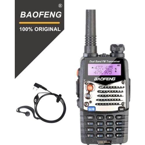 Baofeng UV-5RA Walkie Talkie 5W High Power Dual Band Handheld Two Way Ham Radio UHF/VHF Communicator HF Transceiver Security Use