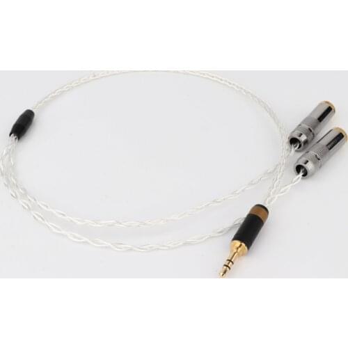 1 piece Hifi silver plated 2x 3.5mm Male to 4.4mm Balanced Female Cable for PHA-3 Pono Player